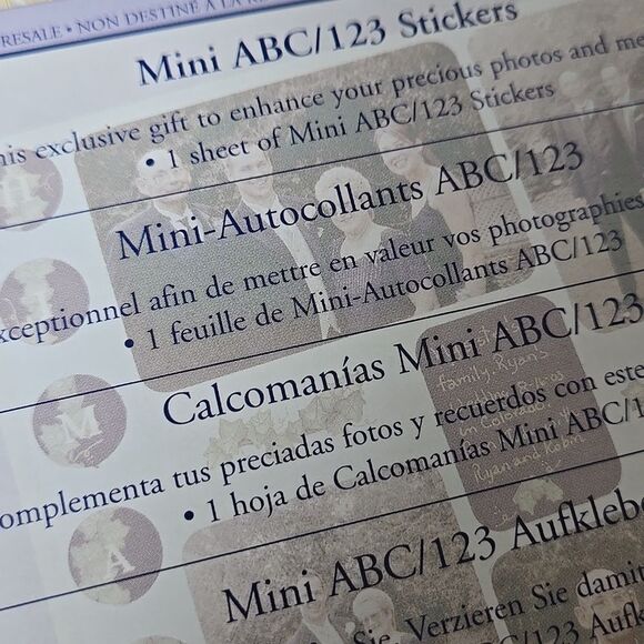 Creative Memories ABC 123 Mini Classy Flesh Color Stickers cream letters craft - Picture 10 of 16